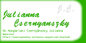 julianna csernyanszky business card