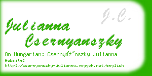 julianna csernyanszky business card